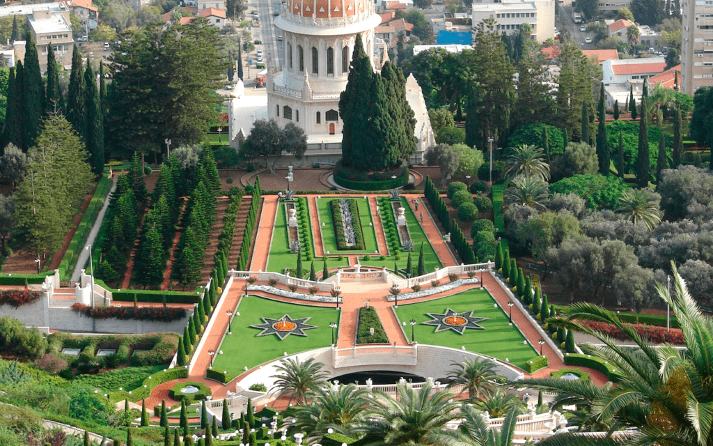 Bahá’í Gardens, varanda de observação