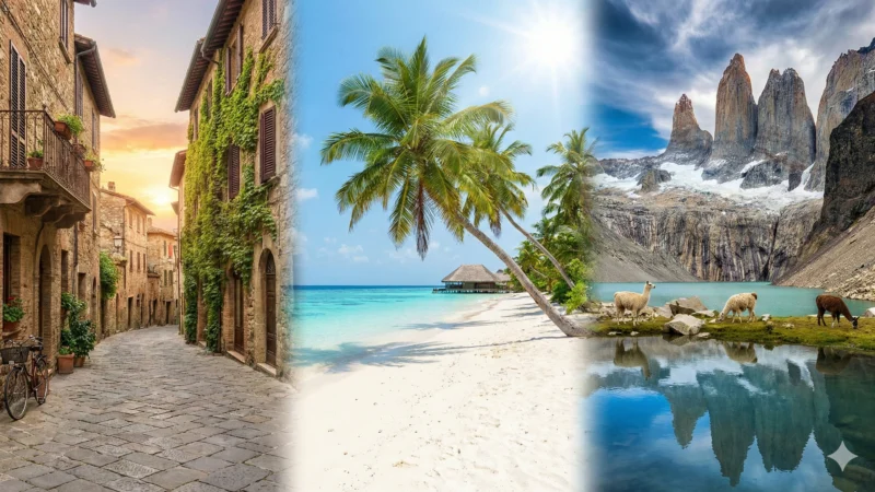 Destinos internacionais: Europa, Caribe e América do Sul por Mobai Viagens